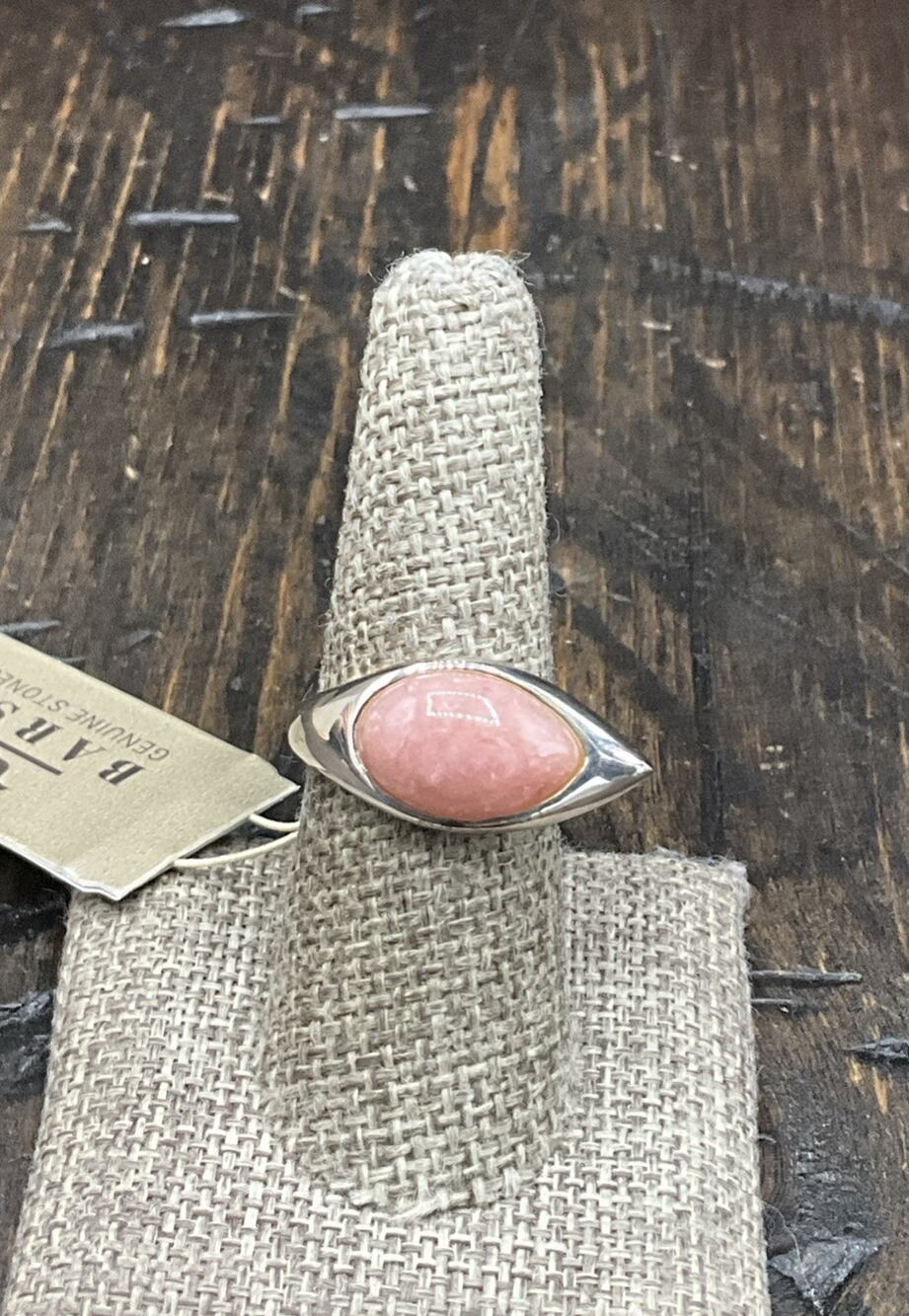 Barse Cassidy Ring- Pink Andean Opal-Silver Overlay-8- NWT